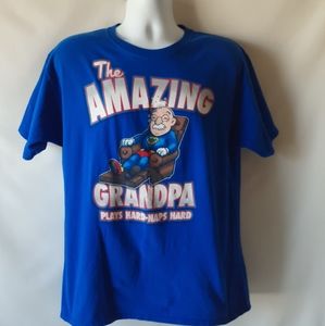 Amazing Grandpa men's blue short sleeve t-shirt